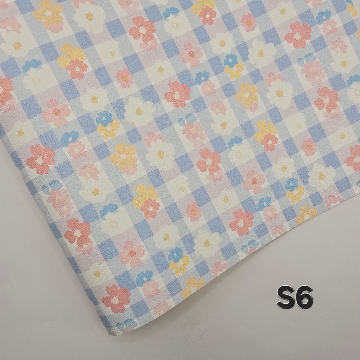 Floral Pastel Plaids Collection Artisan Leatherette