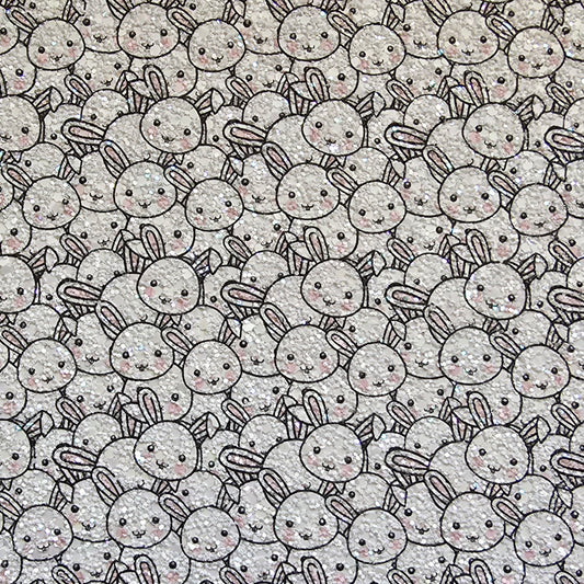 Bunny Invasion Printed Chunky Glitter