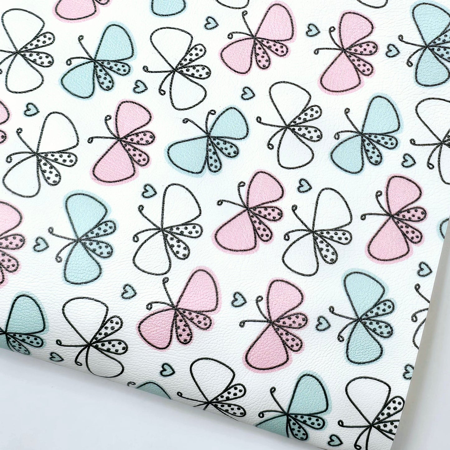 Polka Dot Butterflies Artisan Leatherette
