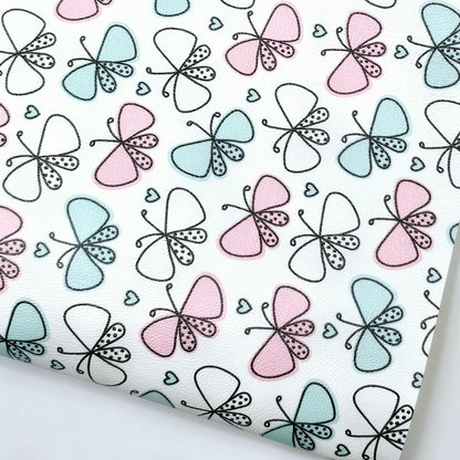 Polka Dot Butterflies Artisan Leatherette
