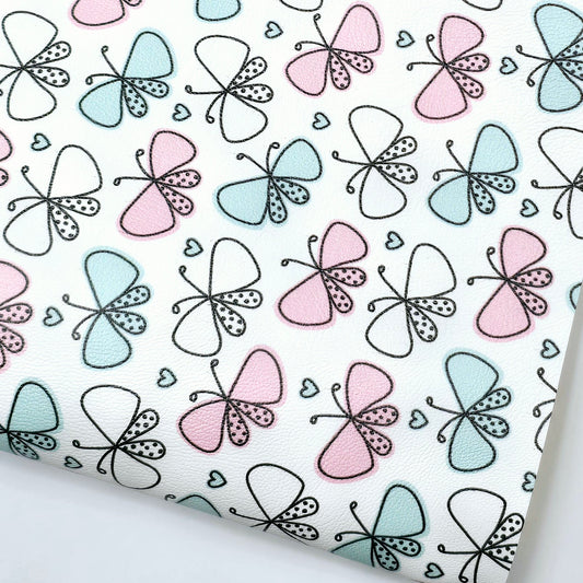 Polka Dot Butterflies Artisan Leatherette