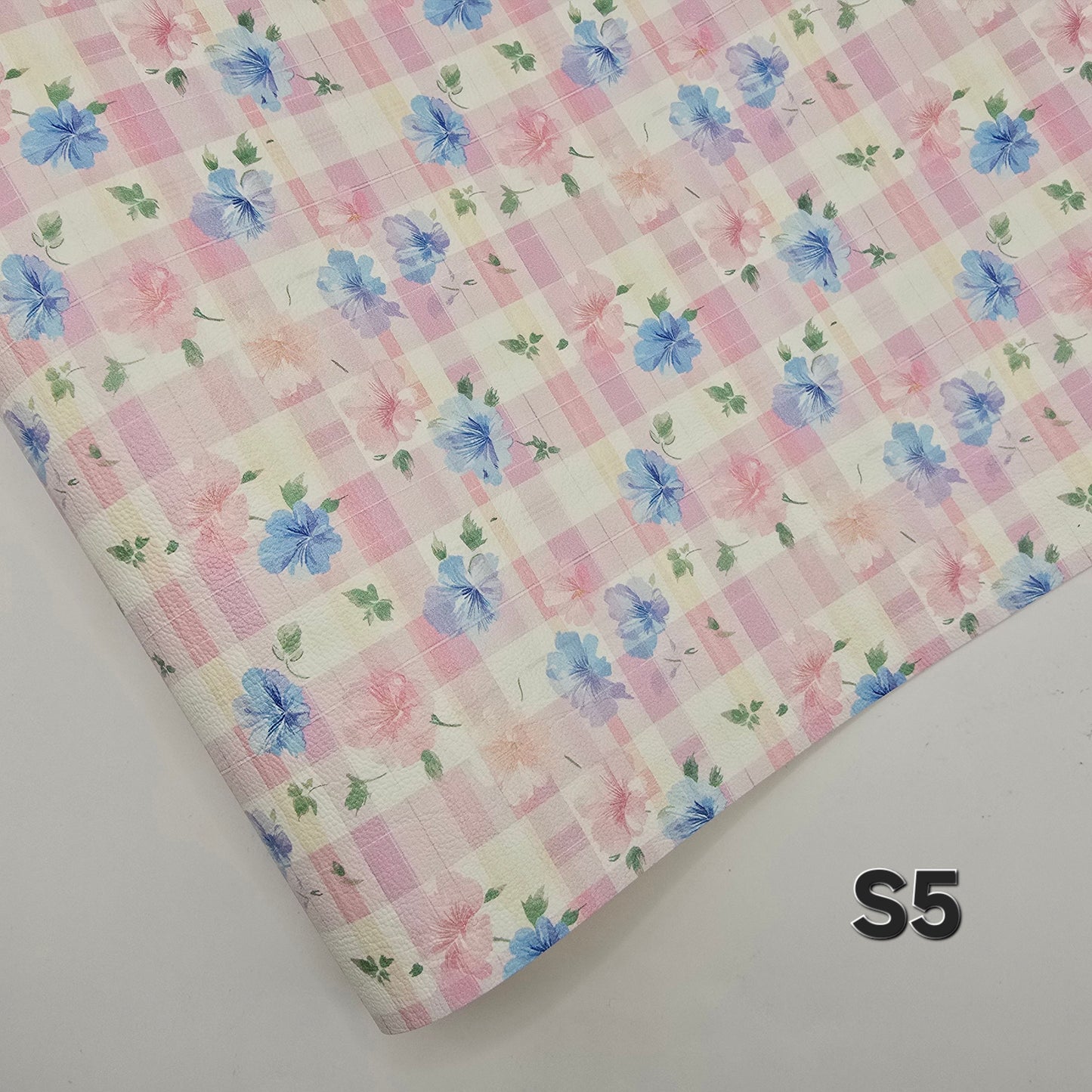 Floral Pastel Plaids Collection Artisan Leatherette