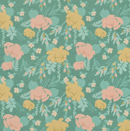 Mustard & Pink Floral Collection Artisan Leatherette