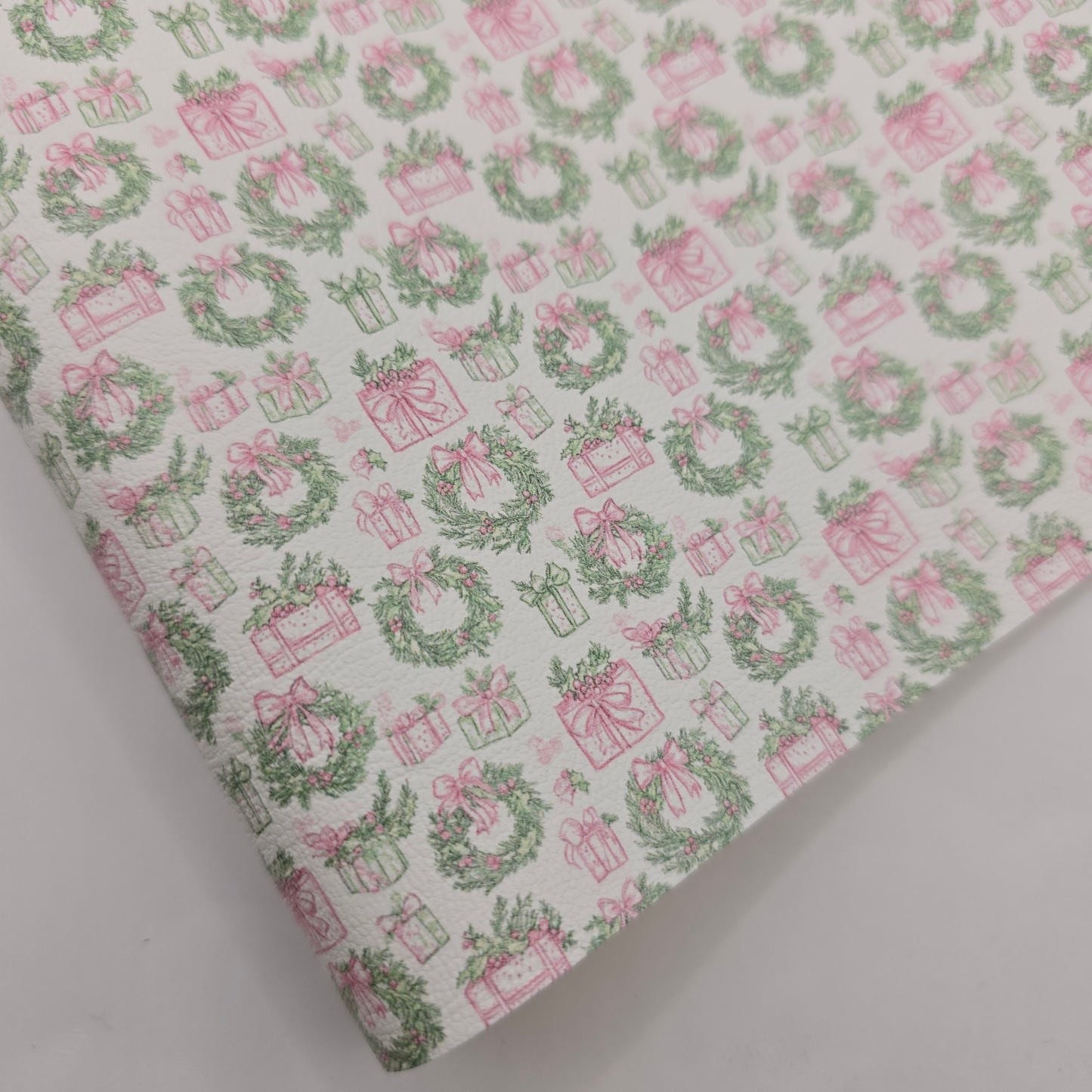 Pink Xmas Toile Collection Artisan Leatherette