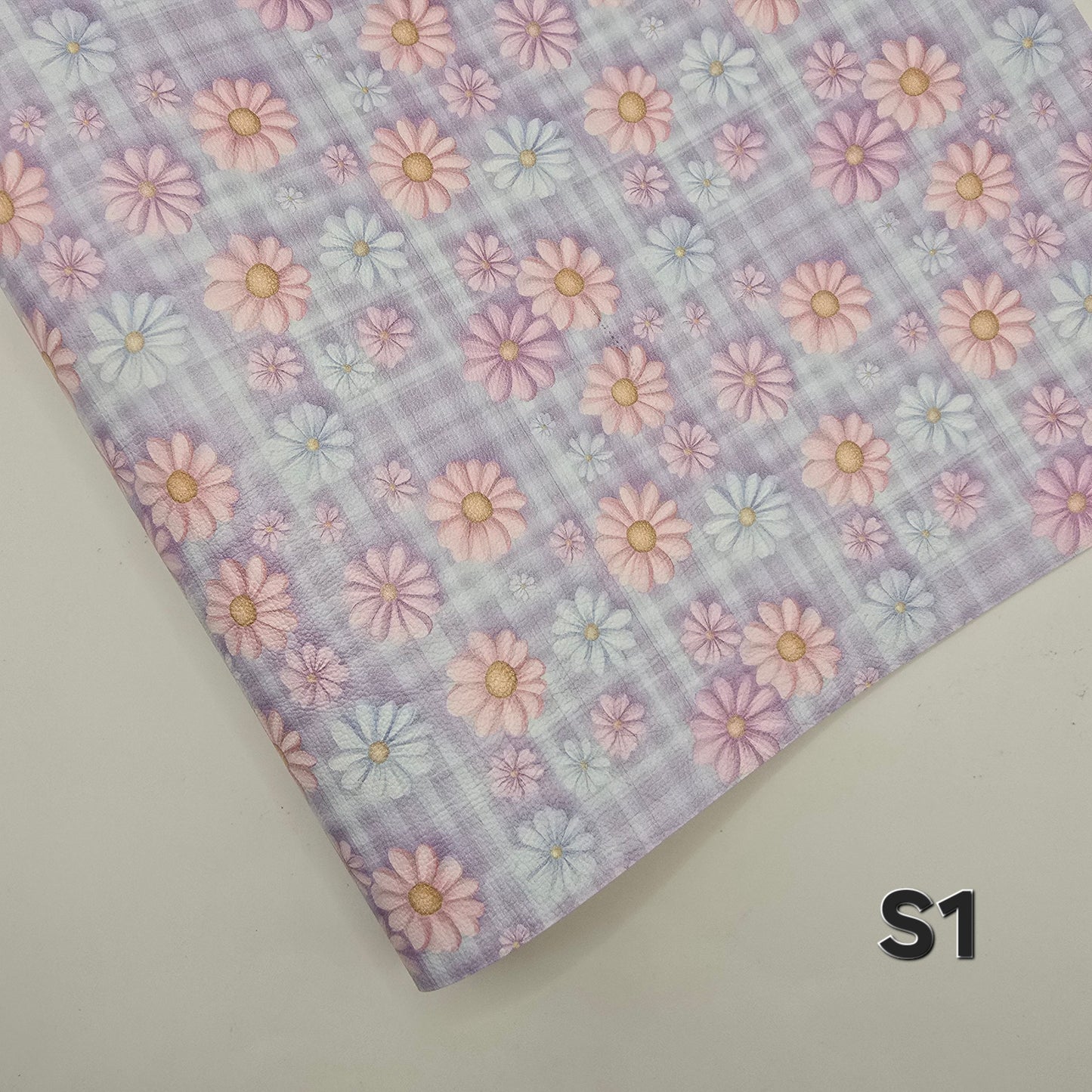 Floral Pastel Plaids Collection Artisan Leatherette
