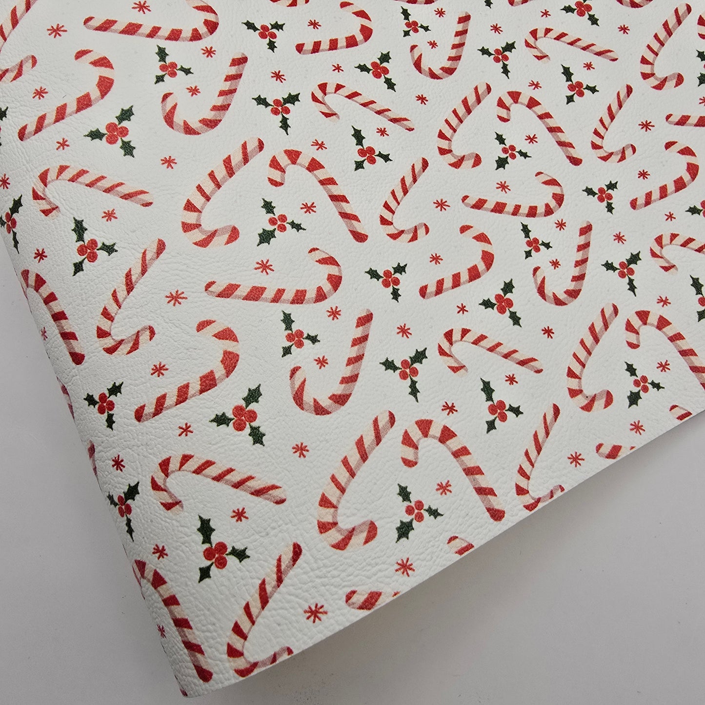 Candy Canes & Holly Artisan Leatherette