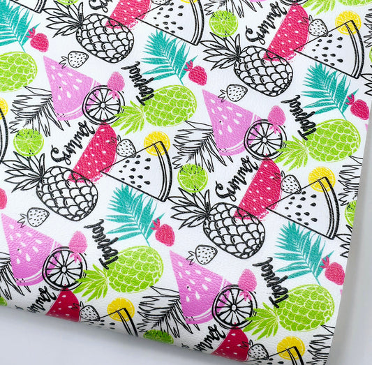 Tropical Summer Fruit Artisan Leatherette