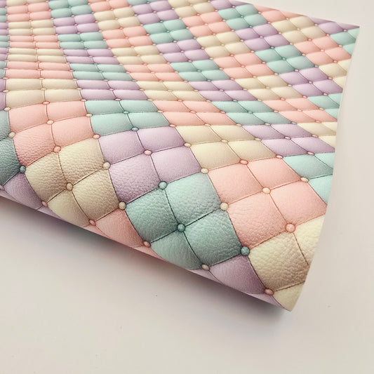 Pastel Quilted Artisan Leathette