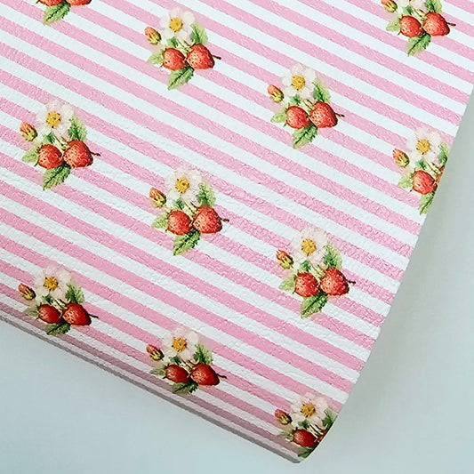 Strawberry Stripe Artisan Leatherette