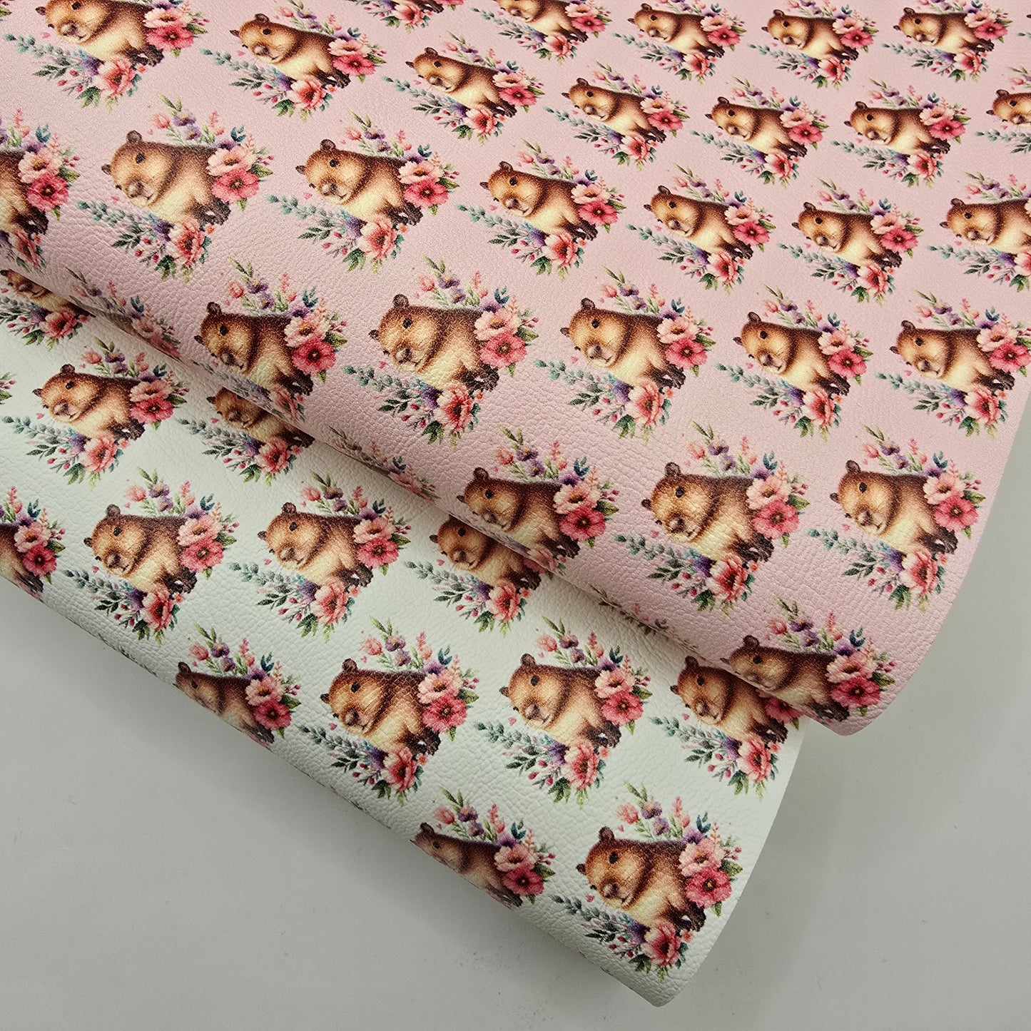 Floral Capybara Artisan Leatherette