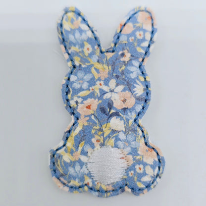 Floral Bunny Silhouette Feltie / strip of 3