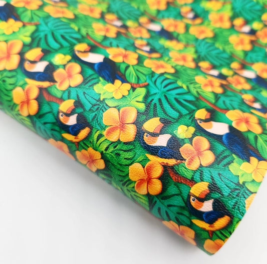 3D Jungle Toucan Artisan Leatherette