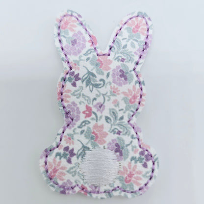 Floral Bunny Silhouette Feltie / strip of 3