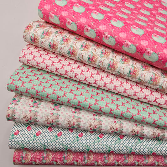 Watercolour Pink & Mint Easter Collection Artisan Leatherette