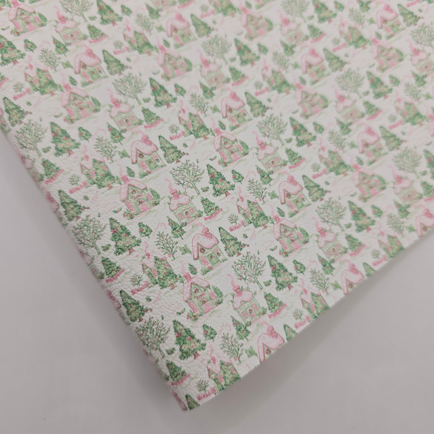 Pink Xmas Toile Collection Artisan Leatherette