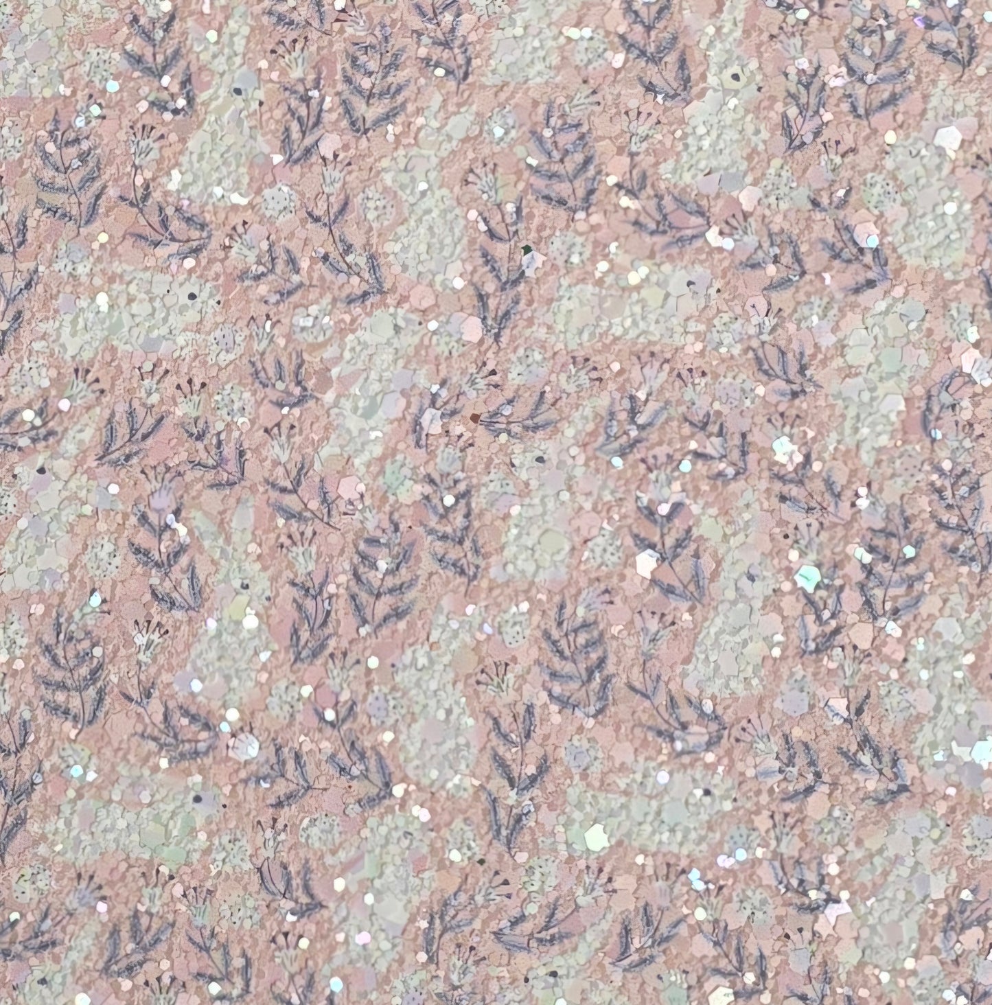 Easter Bunnies on Pink Printed Chunky Glitter
