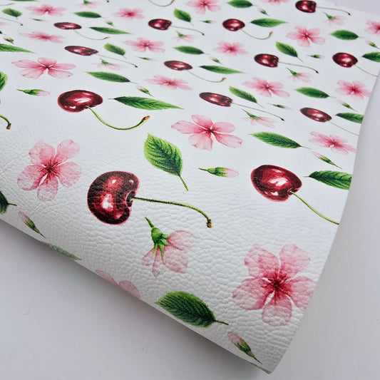 Cherry Cherry Blossom Artisan Leatherette