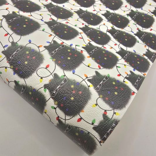 Grinchy Christmas Cat Artisan Leatherette