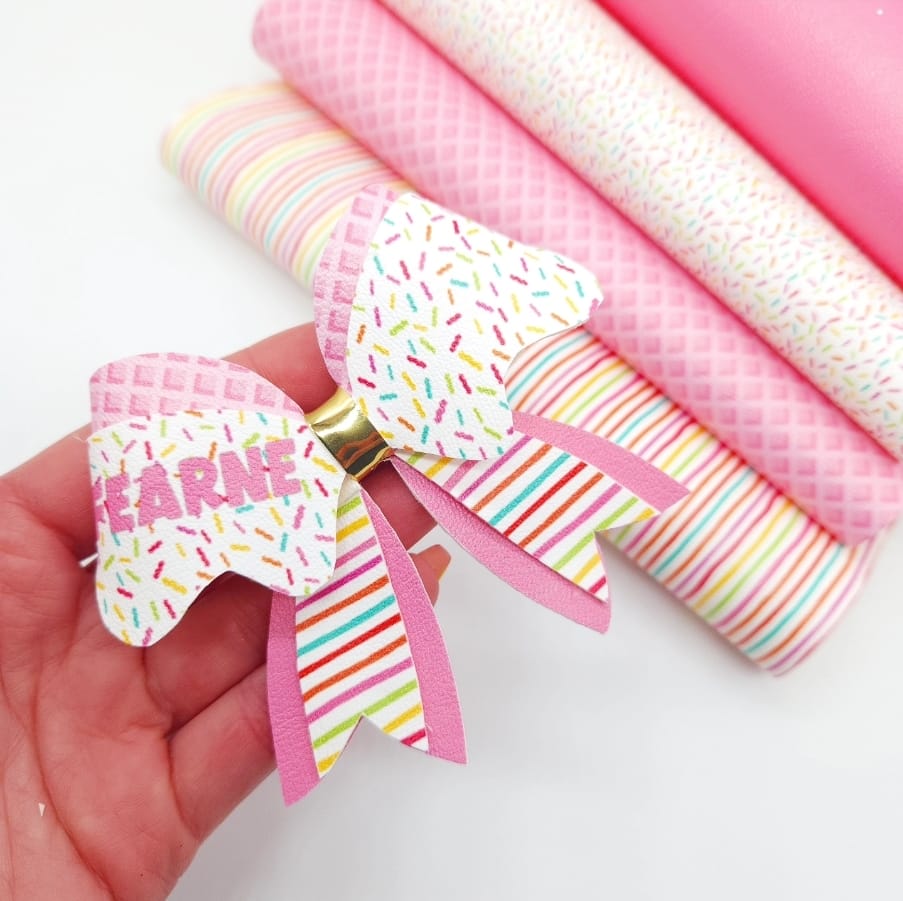 Personalised Ice Cream | Printed Sailor Bow Loops