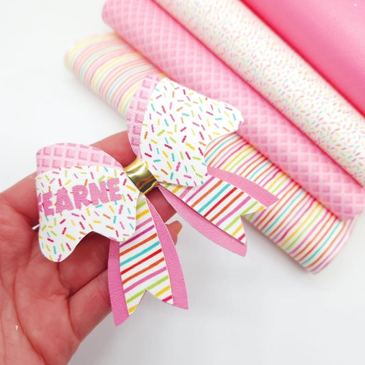 Personalised Ice Cream | Printed Sailor Bow Loops