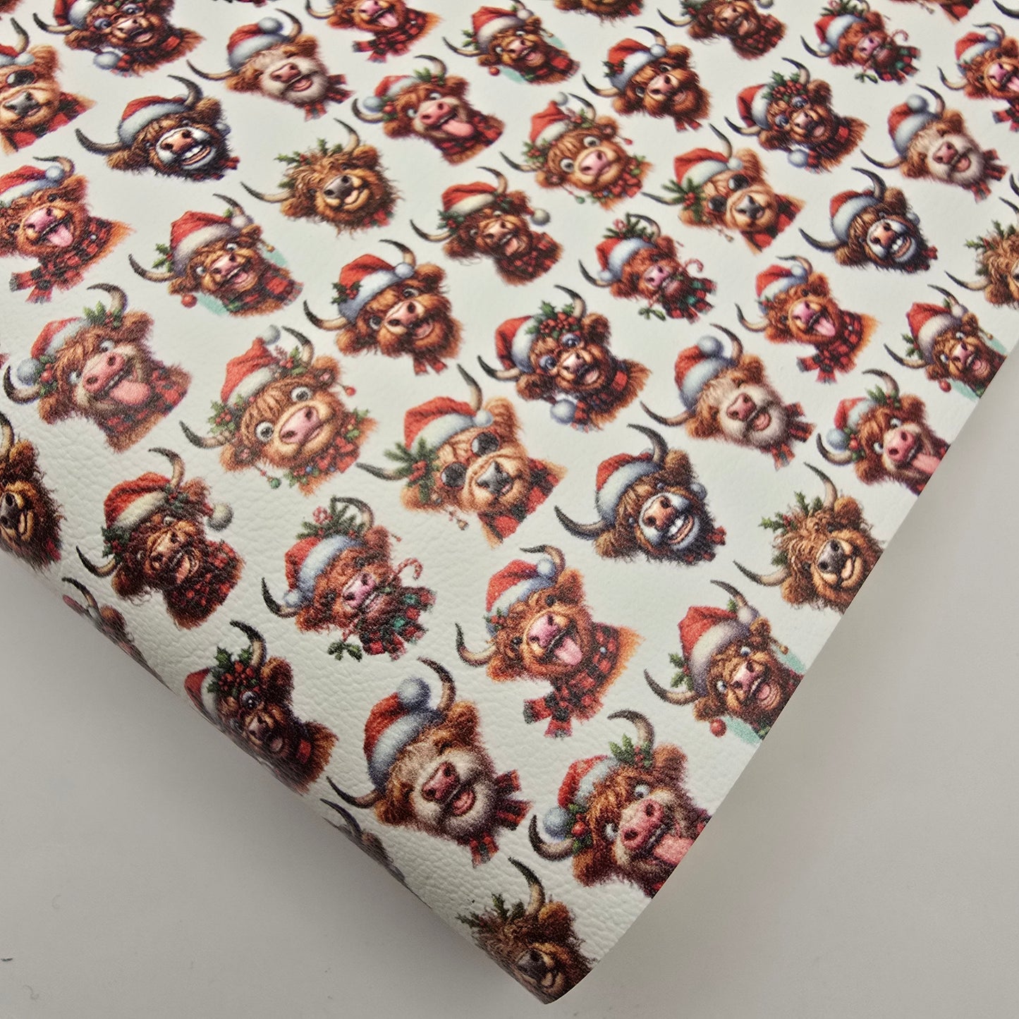 Funny Faces Highland Cow Artisan Leatherette