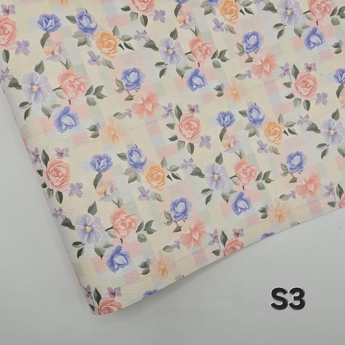 Floral Pastel Plaids Collection Artisan Leatherette