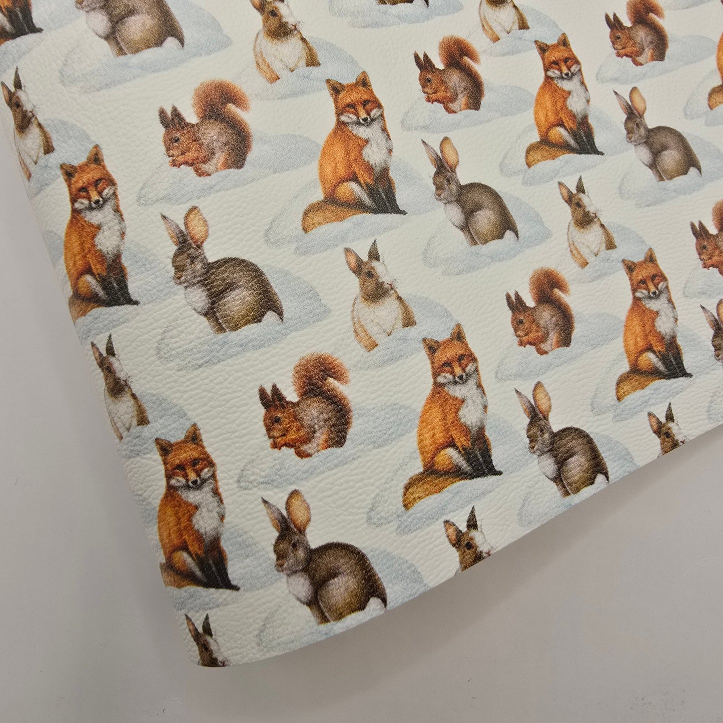 Snowy Forest Friends Artisan Leatherette