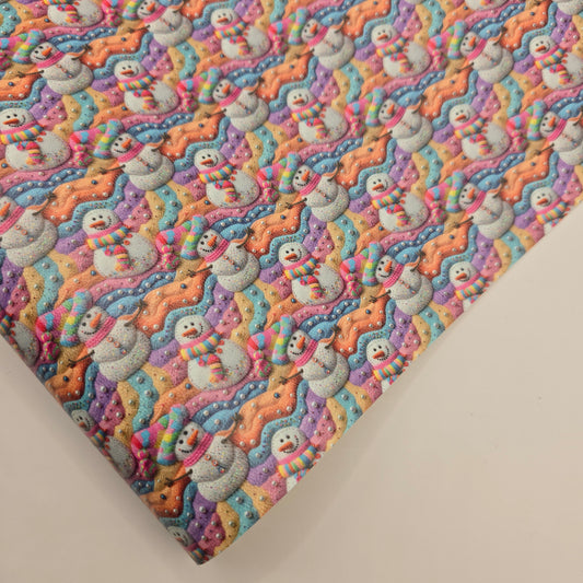 Preppy Snowmen Artisan Leatherette