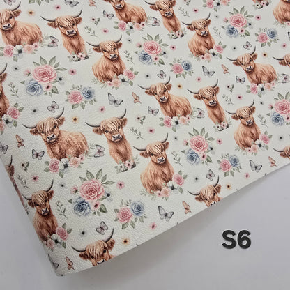 Highland Cow Collection Artisan Leatherette