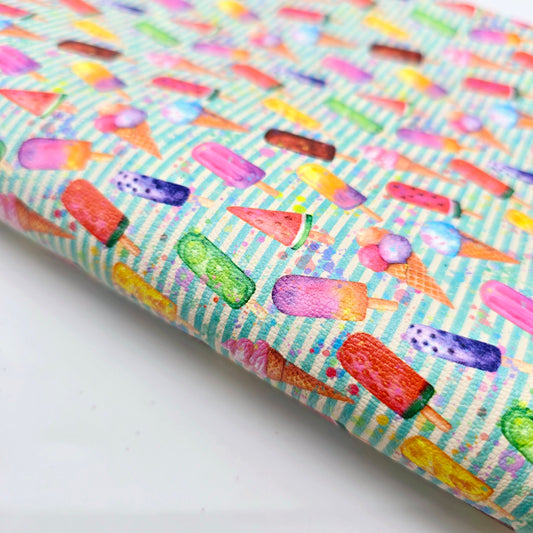 Lollies on Beach Stripes Artisan Leatherette