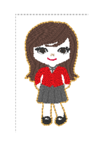 Schoolgirl feltie | Digital Embroidery File