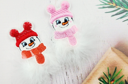 Snowgirl and Snowboy Fur Baby | Digital Embroidery File