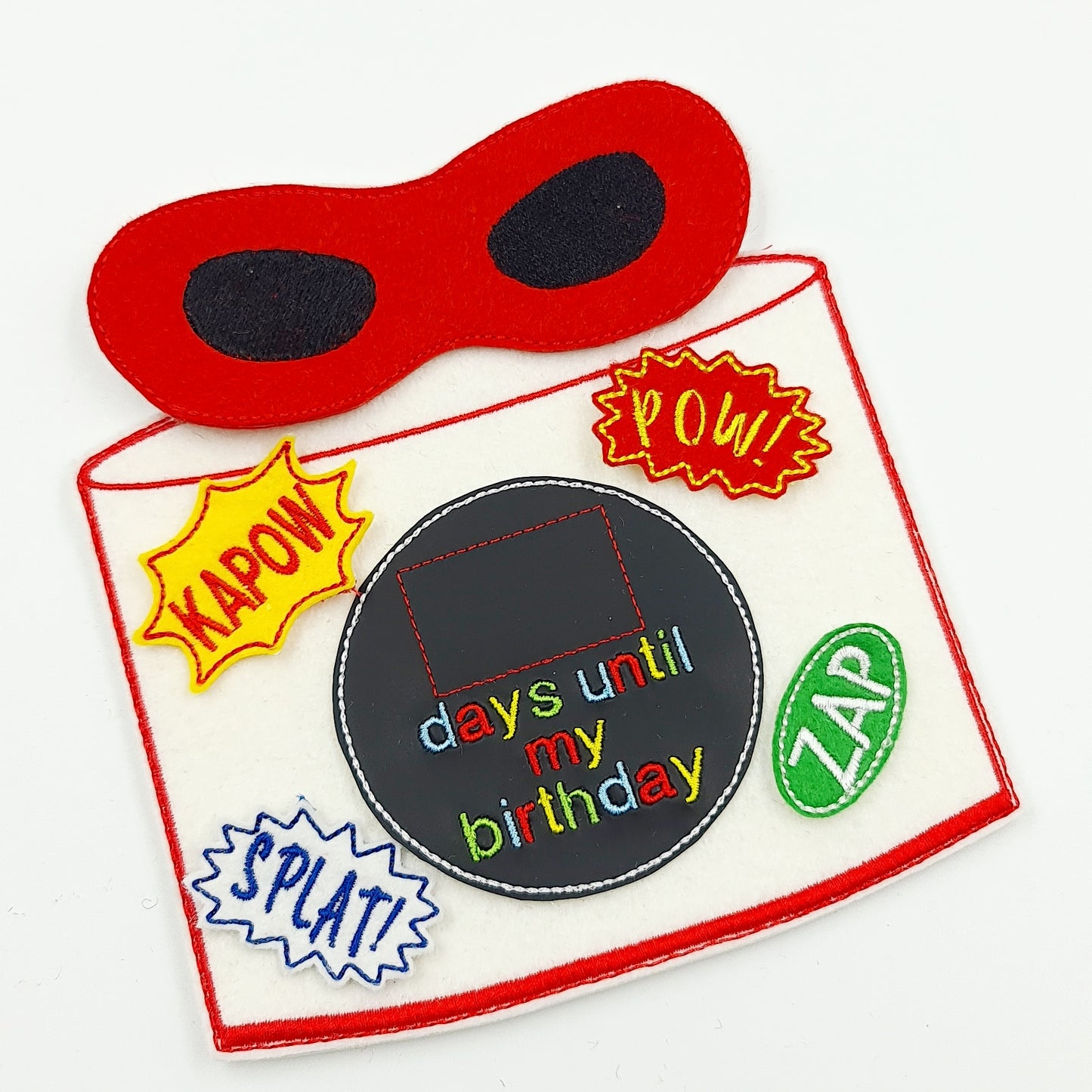 Superhero Birthday ‘Chalk it’ wall Hanger | Digital Embroidery File