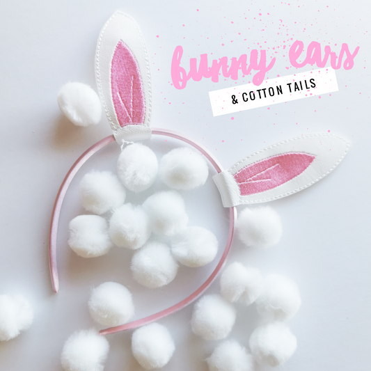 Bunny Ears Embroidered Sliders