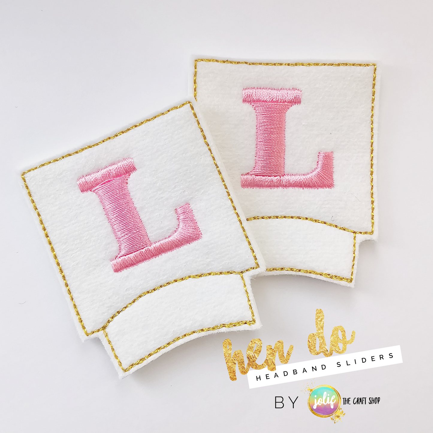 Hen Do 'L' Plate Headband Sliders